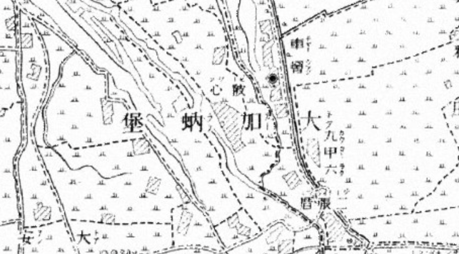 一幅歷史地圖,顯示不同的道路、河流和地標,包含中文地名標註。